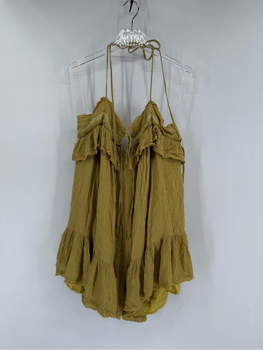 Mustard seed boho halter‎ mini dress size L nwt